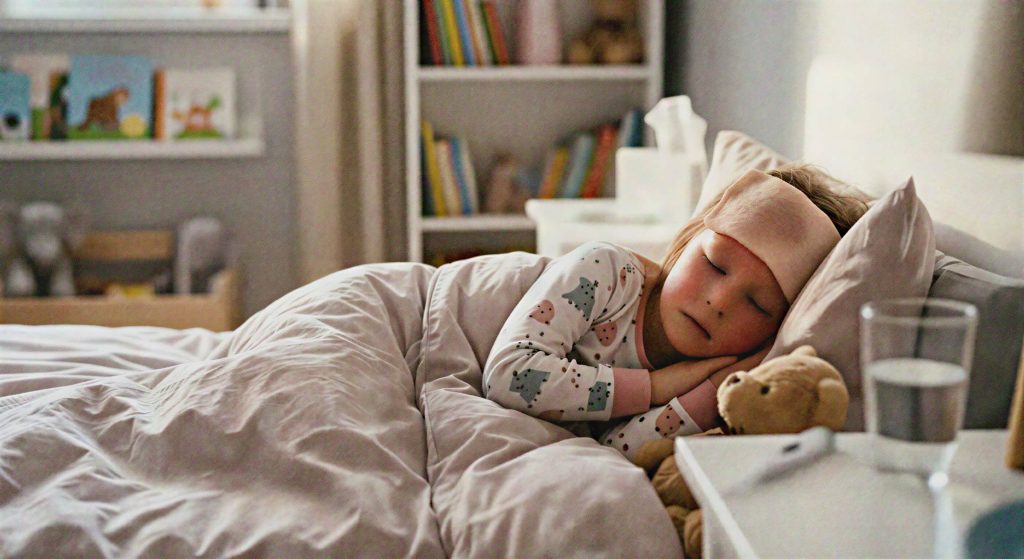 Child Fever: What Is Normal and What Isn’t child resting with fever