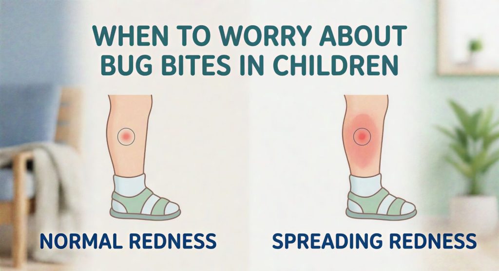 Spreading redness, infection signs: how to safely treat bug bites in children