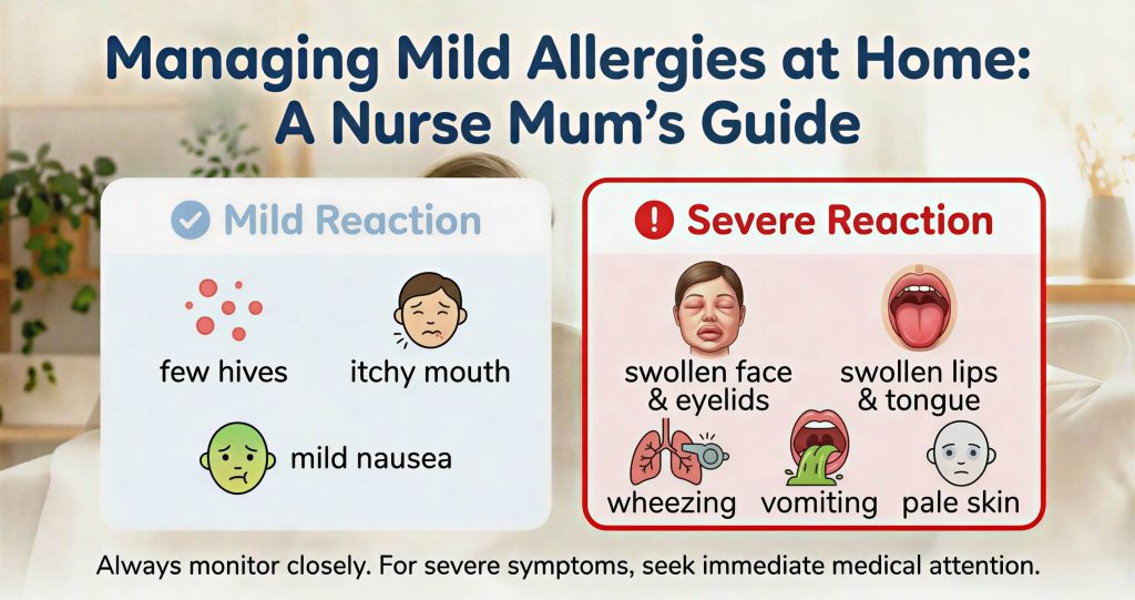 Managing Mild Allergies at Home: A Nurse Mum’s Guide mild vs severe allergic reaction comparison chart managing mild allergies at home