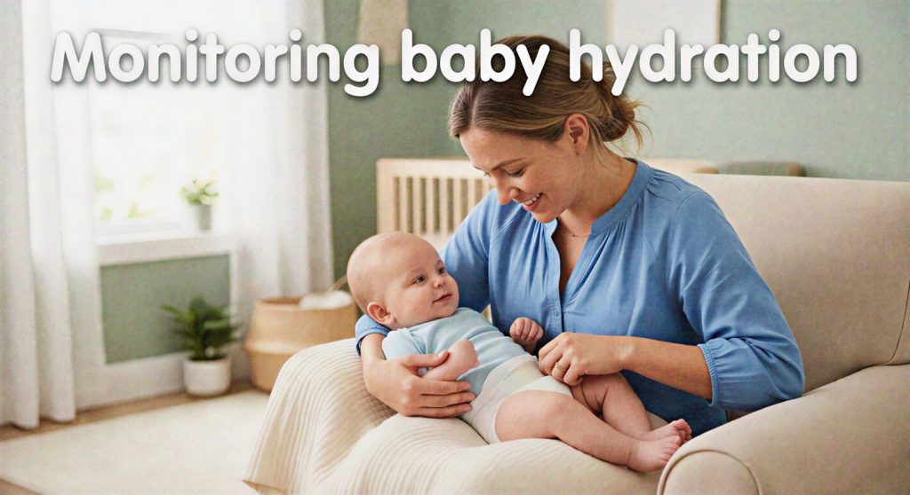 checking wet nappies baby hydration