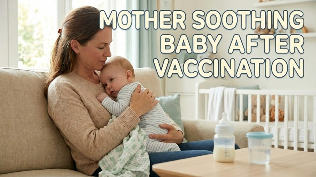 Fever After Vaccination: What Parents Should Expect and When to Worry Mother comforting baby after vaccination