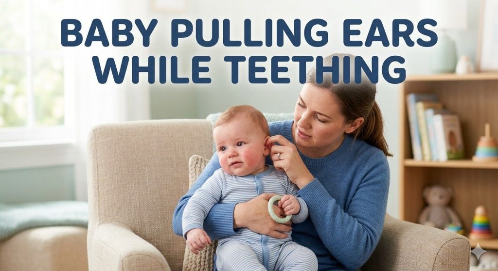Baby Pulling Ears While Teething: What It Means and When to Worry Mother gently checking baby’s ear while teething and fussy
