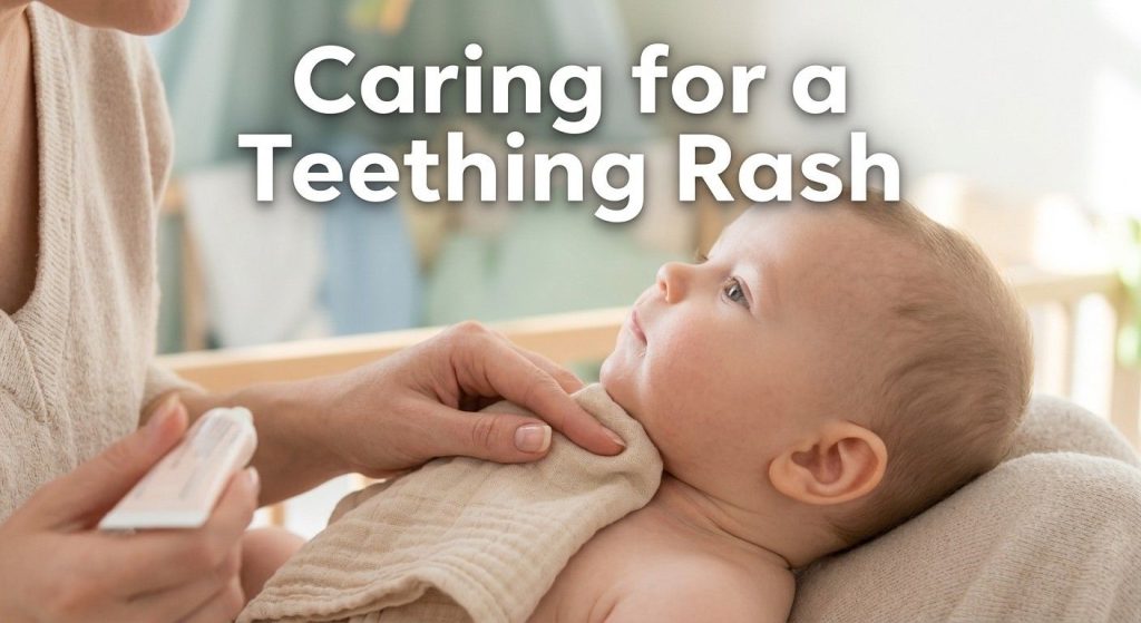 Teething Rash: What It Looks Like, Why It Happens, and When to Worry A parent gently drying a baby