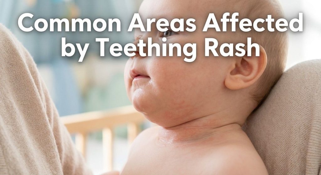 Teething Rash: What It Looks Like, Why It Happens, and When to Worry Typical areas where a teething drool rash appears.